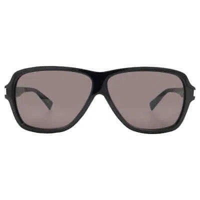 Pre-owned Saint Laurent Dark Grey Square Men's Sunglasses Sl 609 Carolyn 001 62 In Gray
