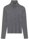 Saint Laurent Gray Wool Turtleneck In Dark Grey