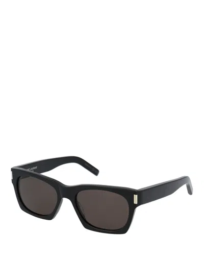Saint Laurent Dark Lens Acetate Sunglasses In Black