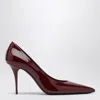Saint Laurent Norma 90 Patent Leather Pumps In Red