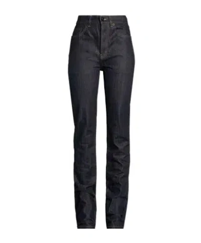 Saint Laurent Dark Straight-leg Jeans In Black