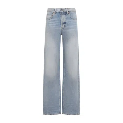 Saint Laurent Neo 90s High Waist Baggy Jeans In Gray