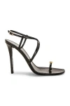 Saint Laurent Date 110 Leather Sandal In Nero