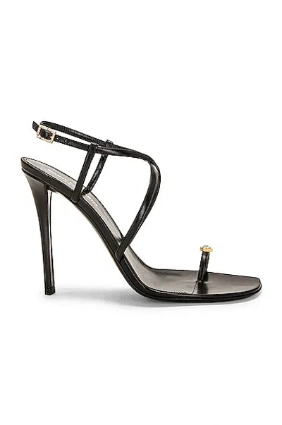 Saint Laurent Date Sandal In Nero