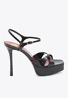 Saint Laurent Debbie 110 Patent Leather Platform Sandals