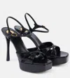 Saint Laurent Plateausandalen Debbie 85 Aus Leder In Schwarz