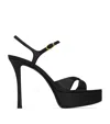 Saint Laurent Debbie Platform Sandals 85 In Black