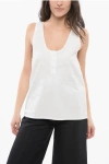 Saint Laurent Semi-sheer Henley Tank Top