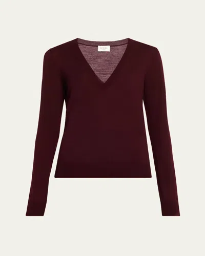 SAINT LAURENT DEEP V-NECK WOOL SWEATER