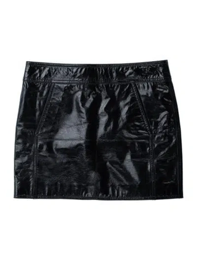 Pre-owned Saint Laurent Deer Mini Skirt In Black