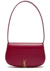 Saint Laurent Demi Lune Leather Shoulder Bag In Pink