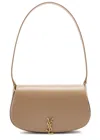 Saint Laurent Demi Lune Hobo Bag In Beige