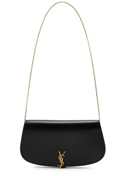 SAINT LAURENT SAINT LAURENT DEMILUNE LEATHER WALLET-ON-CHAIN
