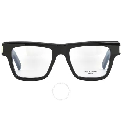 Saint Laurent Demo Browline Men's Eyeglasses Sl 469 Opt 001 51 In Black