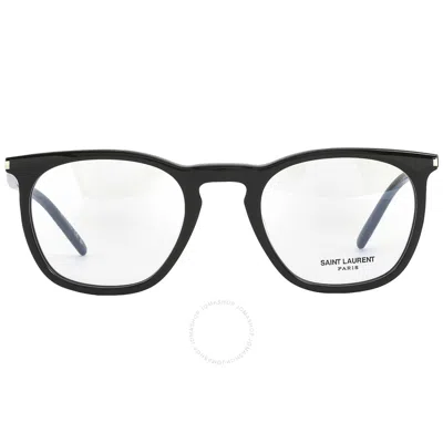 Saint Laurent Demo Oval Men's Eyeglasses Sl 623 Opt 001 49 In Black