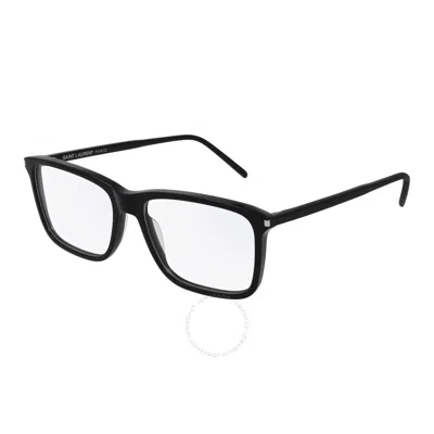 Saint Laurent Demo Rectangular Men's Eyeglasses Sl 454 001 56 In Black