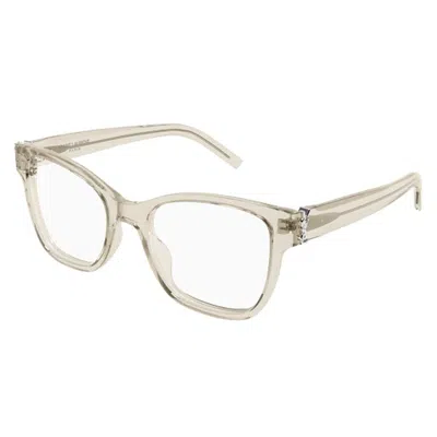 Saint Laurent Demo Square Ladies Eyeglasses Sl M158 010 54 In Neutral