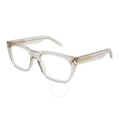 Saint Laurent Open Box -  Demo Square Men's Eyeglasses Sl 598 Opt 004 56 In Gray