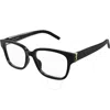 Saint Laurent Demo Square Unisex Eyeglasses Sl M150/f 001 55