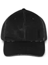 Saint Laurent Cassandre Cotton Cap In Black