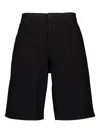 Saint Laurent Denim Bermuda Shorts In Black