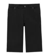 Saint Laurent Denim Bermuda Shorts In Grey