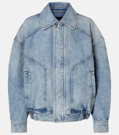Saint Laurent Oversized Jean Jacket In South Blue Denim