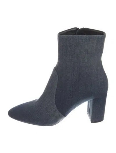 Pre-owned Saint Laurent Denim Boots In Blue