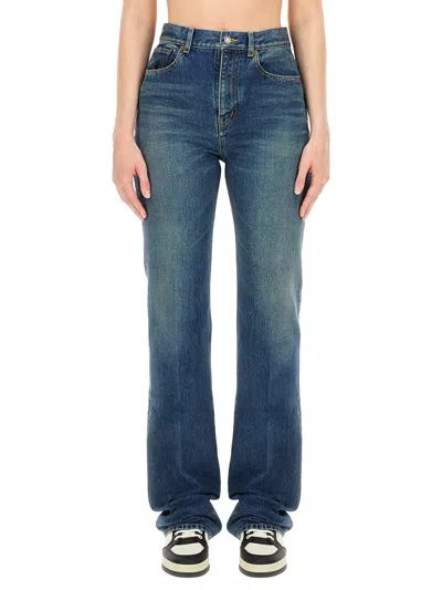 Saint Laurent Denim "clyde" Jeans In Blue