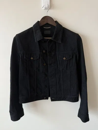 Pre-owned Saint Laurent Denim Jacket - Medium In Black