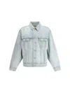 Saint Laurent Structured Denim Trucker Jacket With Pockets