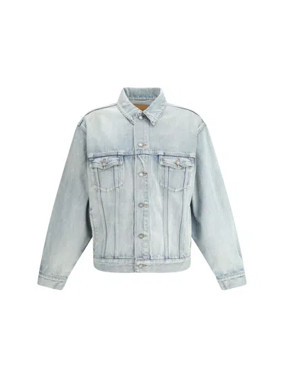 Saint Laurent Denim Trucker Jacket In Blue