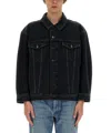 Saint Laurent Jeansjacke Im Distressed-look In Black