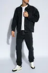 Saint Laurent Grey Egg Jacket In Denim Man In Black