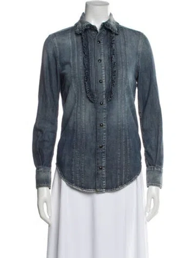 Pre-owned Saint Laurent Denim Jacket In Blue