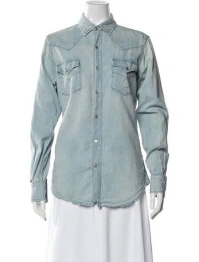 Pre-owned Saint Laurent Denim Jacket In Blue