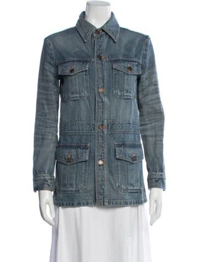 Pre-owned Saint Laurent Denim Jacket In Blue