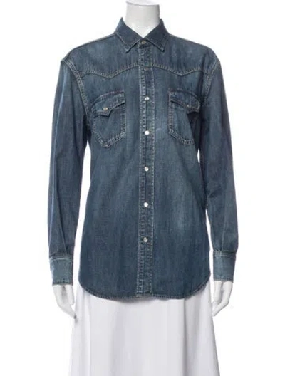 Pre-owned Saint Laurent Denim Jacket In Blue