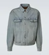 Saint Laurent Structured Denim Trucker Jacket With Pockets In Chicago Blue