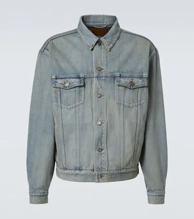 Saint Laurent Denim Trucker Jacket In Blue