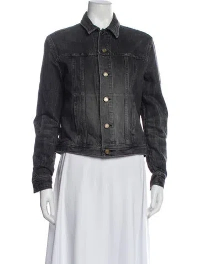 Pre-owned Saint Laurent Denim Jacket In Gray