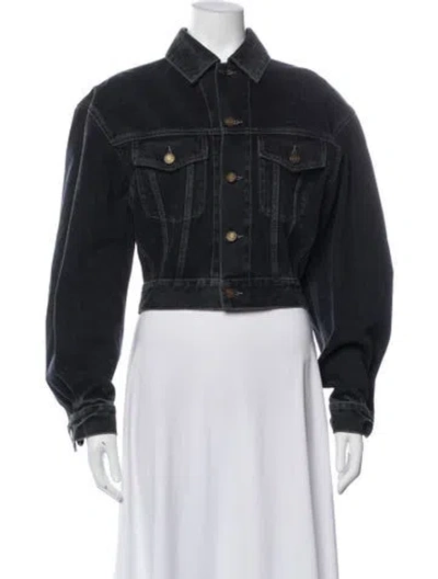 Pre-owned Saint Laurent Denim Jacket In Gray