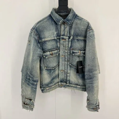 Pre-owned Saint Laurent Denim Jacket In All Sizes In Blue