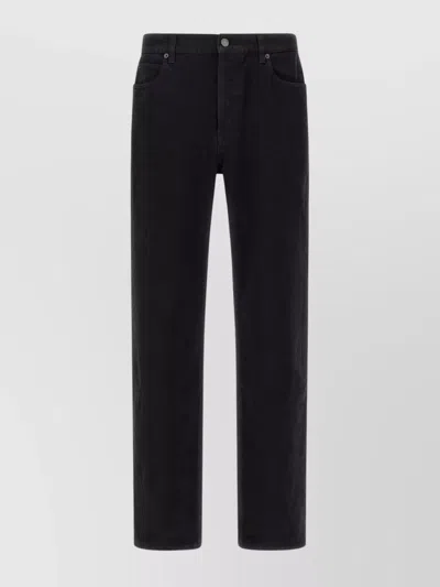 Saint Laurent Denim Jeans With Belt Loops And Five-pocket Design In Black