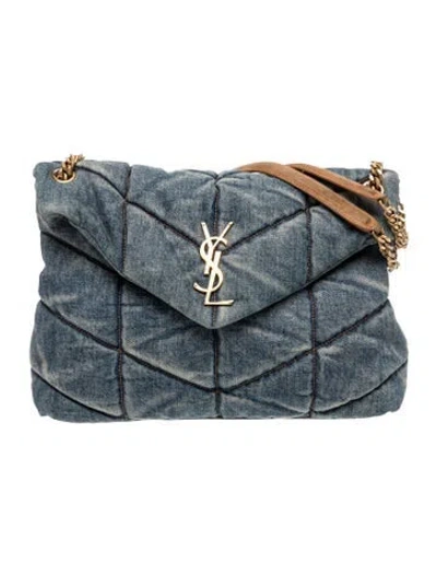 Pre-owned Saint Laurent Denim Loulou In Blue