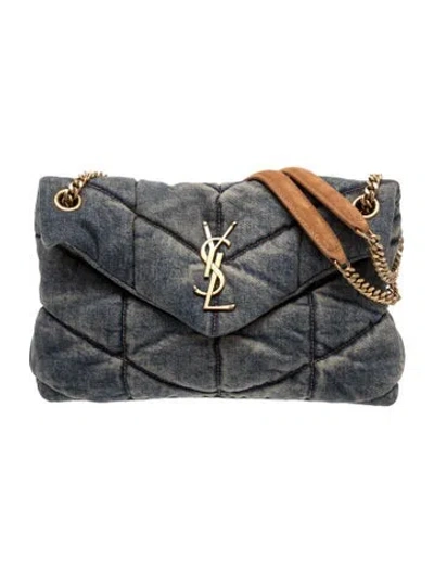 Pre-owned Saint Laurent Denim Loulou In Blue