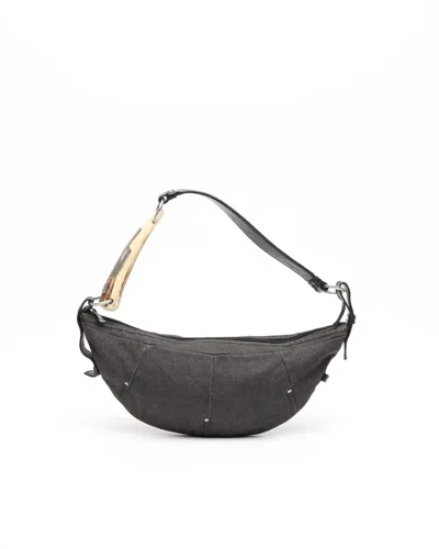 Saint Laurent Denim Mombasa Hobo Bag In Gray