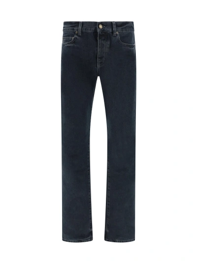 Saint Laurent Washed-out Slim Jeans In Black