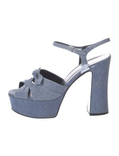 Pre-owned Saint Laurent Denim Sandals In Blue