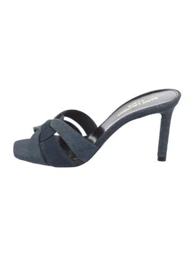 Pre-owned Saint Laurent Denim Sandals In Blue